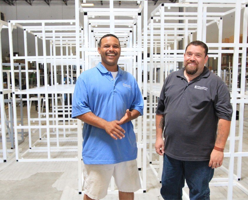 furniture factory staging area 