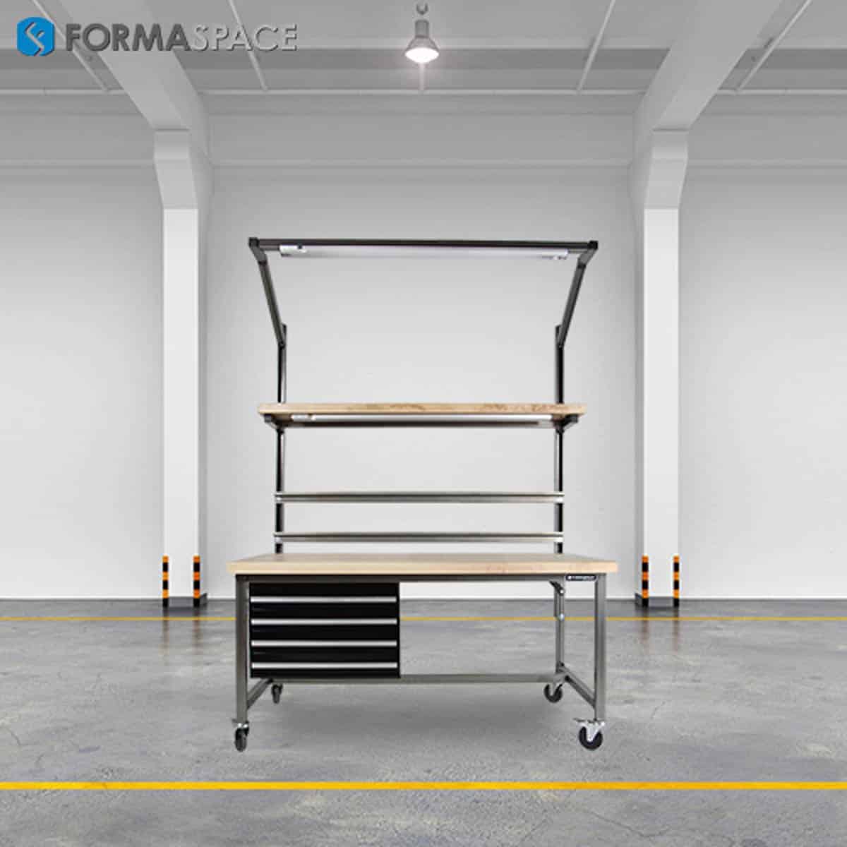 Benchmarx Workbench with Matte Clear Finish on Frame and Maple Top