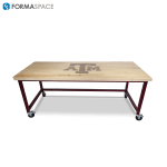Basix Bench with Maple Top & A&M logo walnut inlay