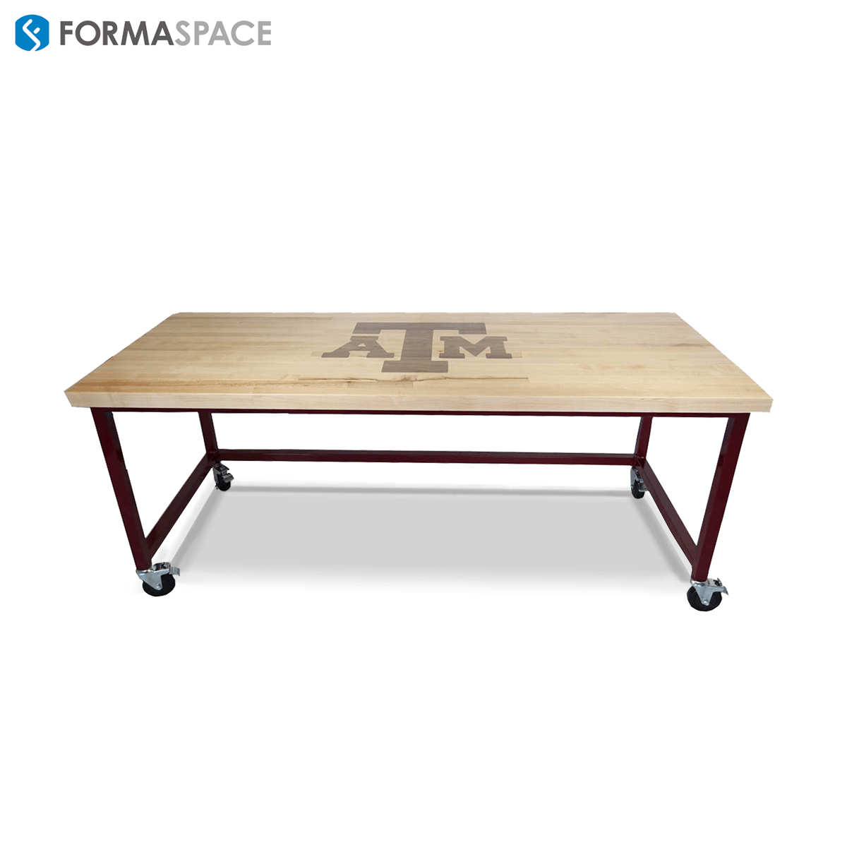 Basix Bench with Maple Top & A&M logo walnut inlay