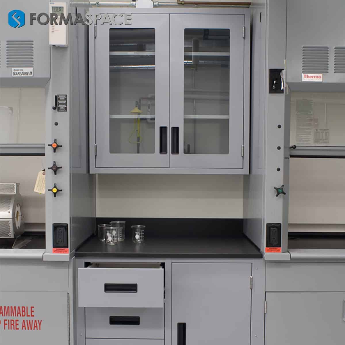 fixed lab casework with drawers
