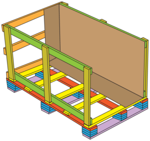 09 build trade show crates line interior wall with cardboard