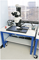 lab instrumentation microscope basix with antivibration levelers