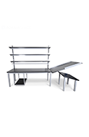 integrated chutes for a material handling workbench