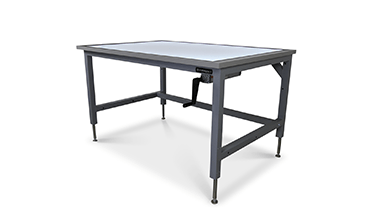 cleanroom laboratory mobile workbench with overhead lights