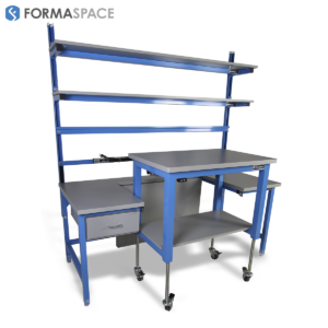 mobile cart attaches and detaches to workbench