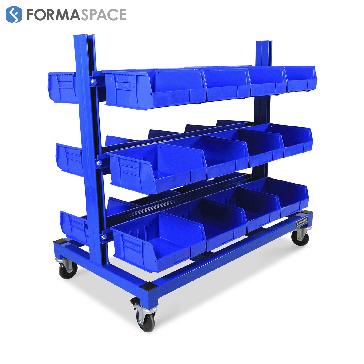 Mobile Bin Shelving Storage Unit