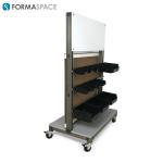 bin and pegboard combo cart
