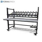 Mobile Flow Rack with Conveyor Rails