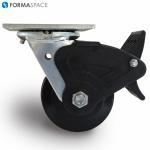 plate caster for heavy duty applications