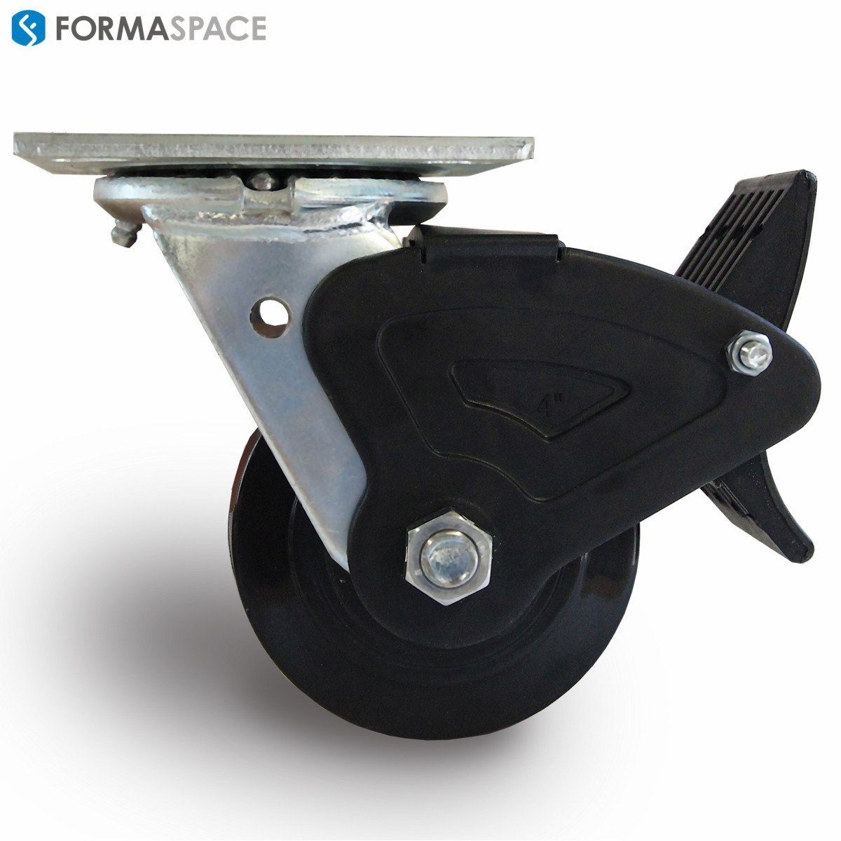 plate caster for heavy duty applications