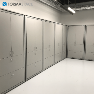locking storage cabinets for a lab