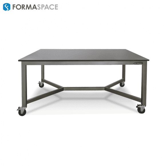 Y spreader phenolic top mobile table
