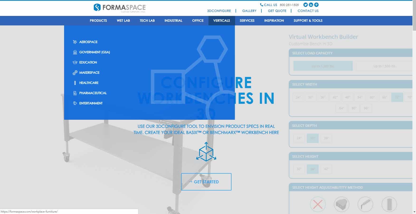 verticals homepage