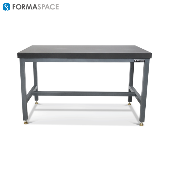 heavy duty workbench with a black onyx epoxy top