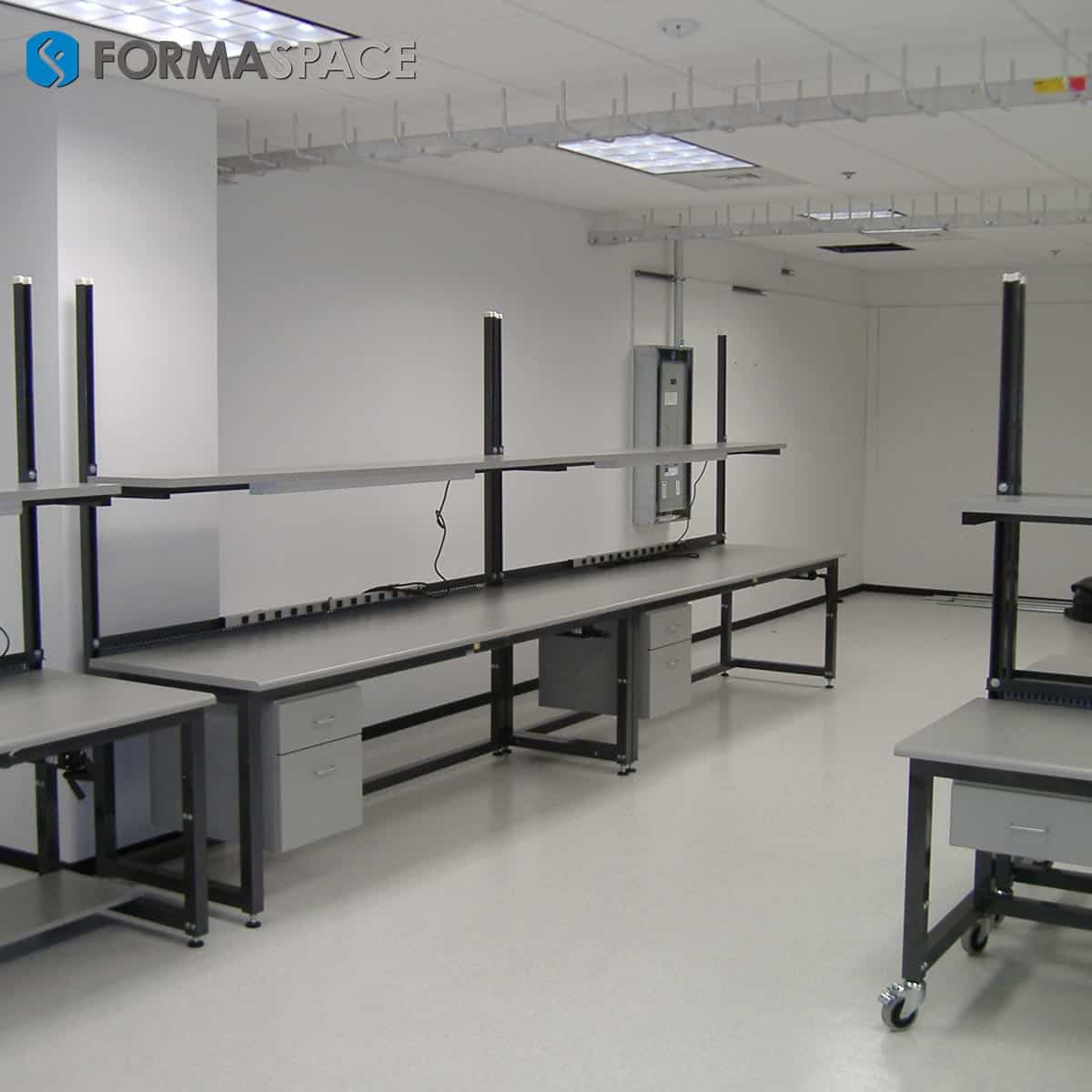 gray esd workbench with drawers