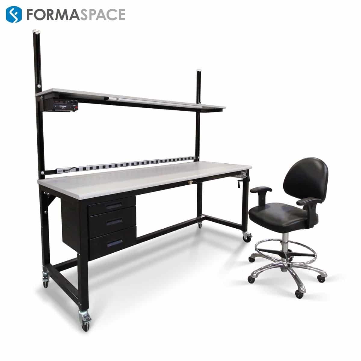 esd workbench with chair