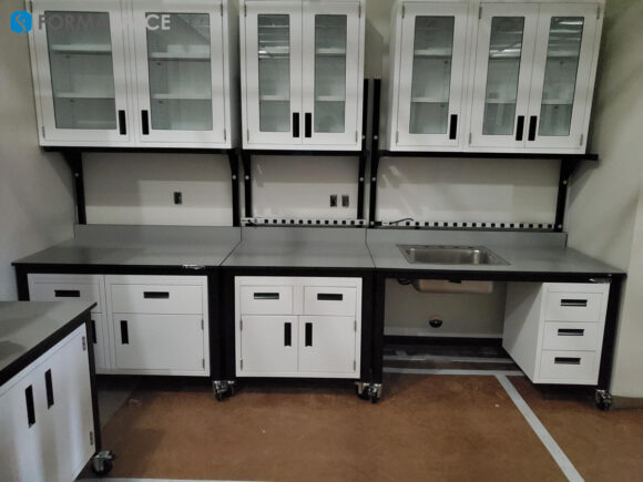 modular furniture installation built for an Oklahoma healthcare facility