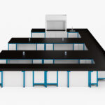 Custom RGX laboratory island workstation