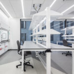 FLX laboratory benches inside Elm City Bioscience Center