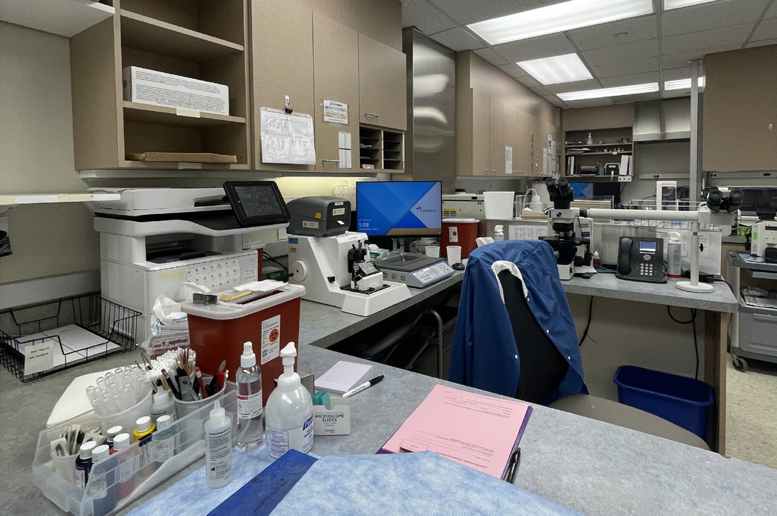 Cytology and intake area before renovation