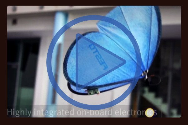 Festo demonstrated flying robotic butterflies at Hannover Messe. They use an intelligent networking system to coordinate flight.